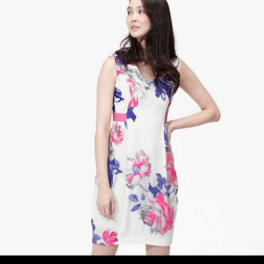 Joules Helena Floral Crepe Dress NWT